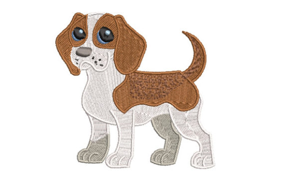 Cute Puppy Beagle: A Holiday Embroidery Gem