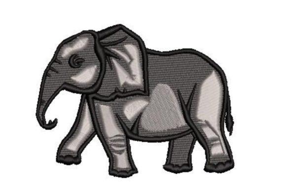 Layered Elephant: A Stylish Choice for Modern Embroidery
