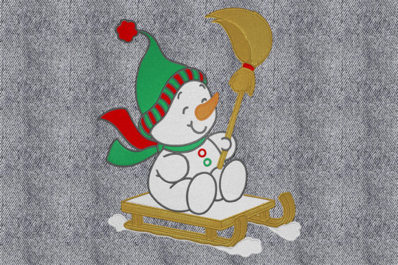 Snowman on the Luge: A Festive Embroidery Review